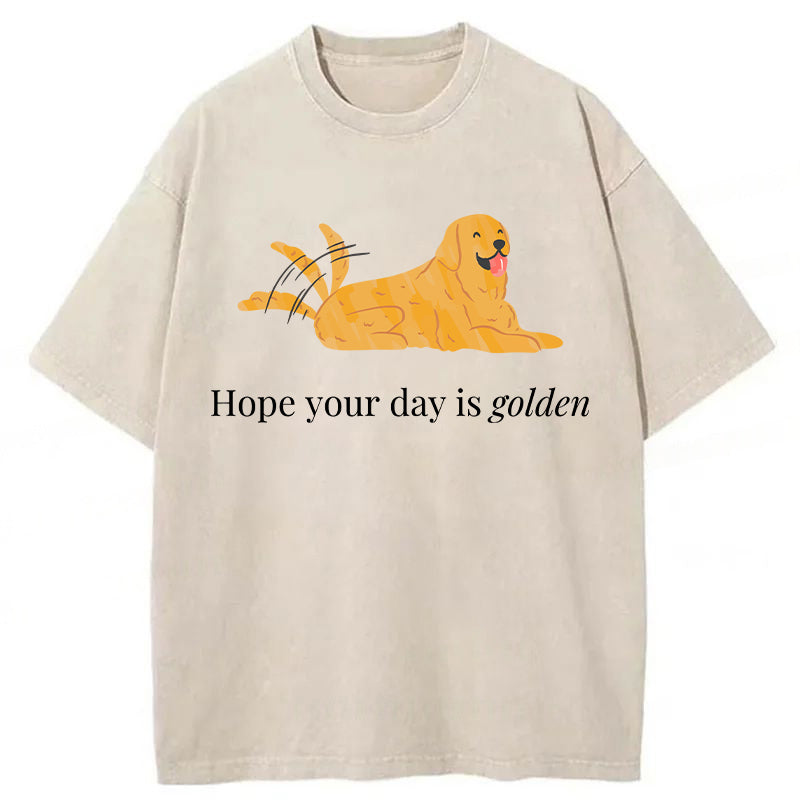 Hope Your Day Is Golden Washed Unisex Tee