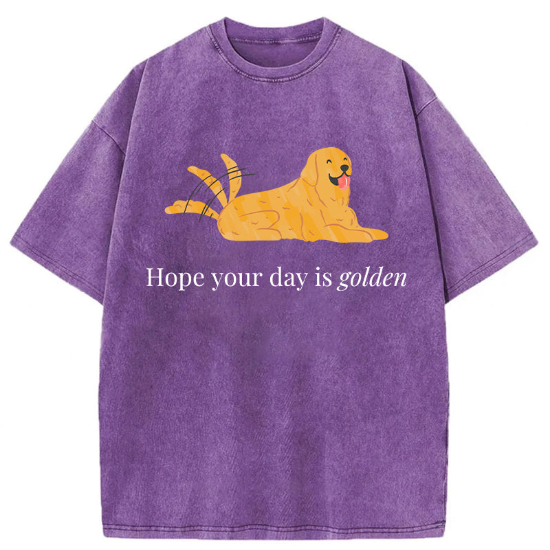 Hope Your Day Is Golden Washed Unisex Tee
