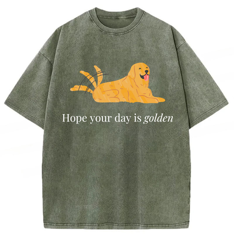Hope Your Day Is Golden Washed Unisex Tee