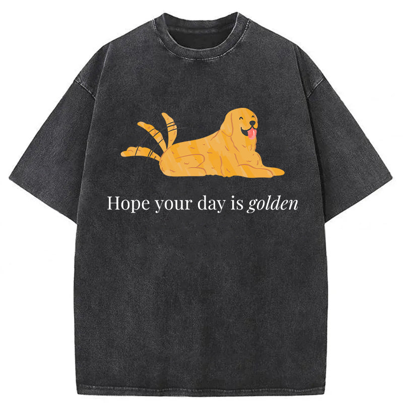 Hope Your Day Is Golden Washed Unisex Tee