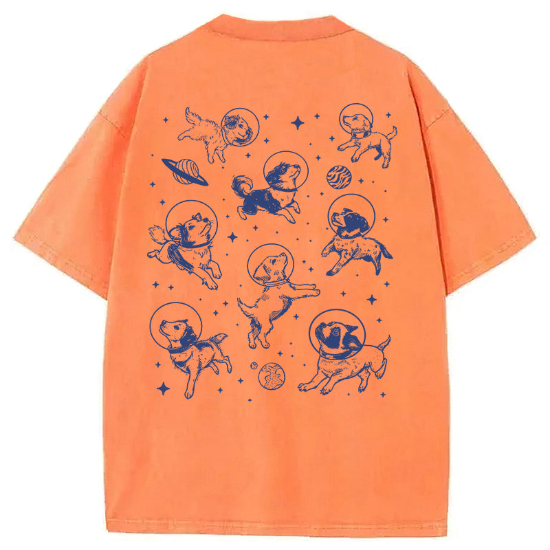 Dogs In Space Washed Unisex Tee