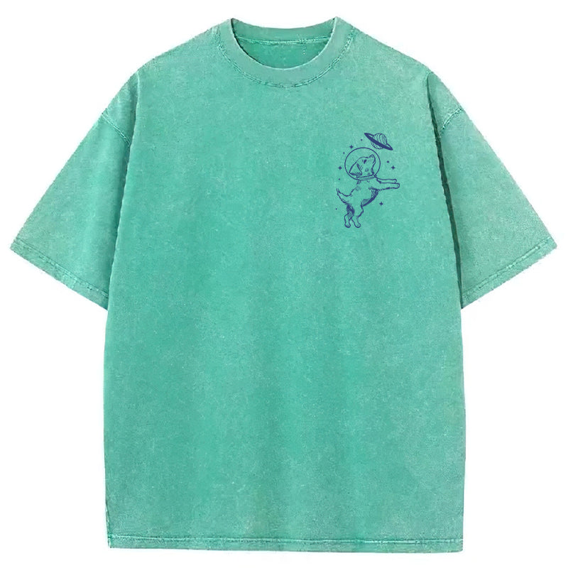 Dogs In Space Washed Unisex Tee