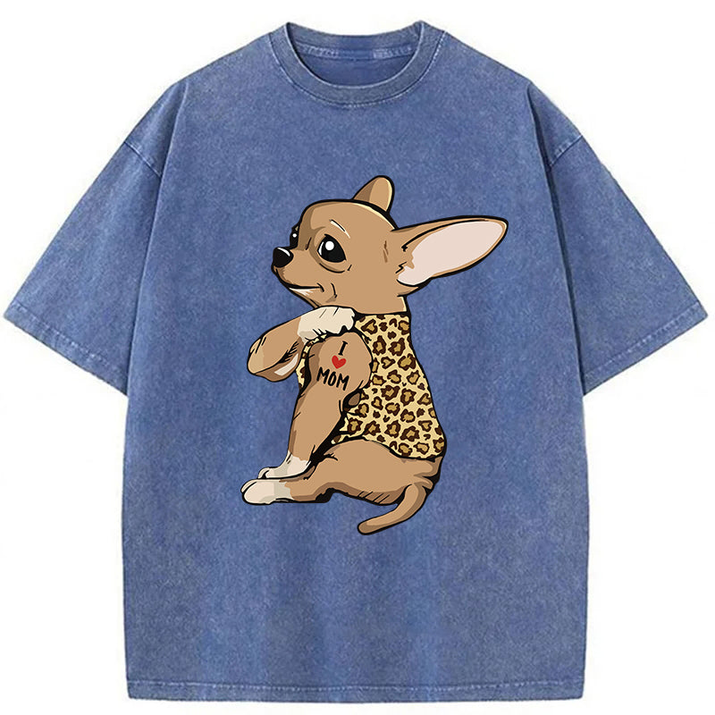 Cute Chihuahua Washed Unisex Tee