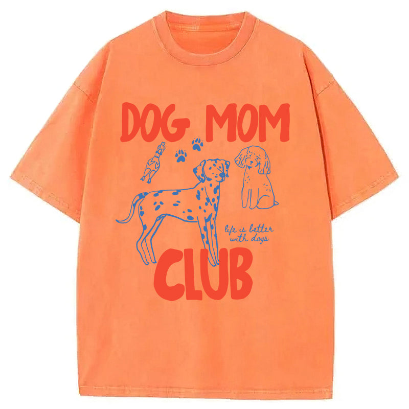 Dog Mom Club Washed Unisex Tee