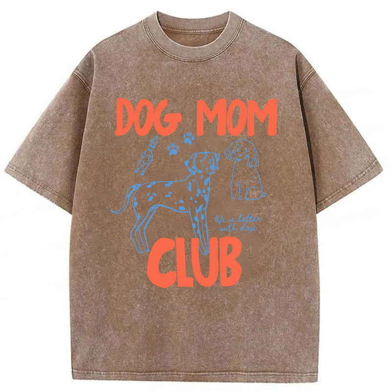 Dog Mom Club Washed Unisex Tee