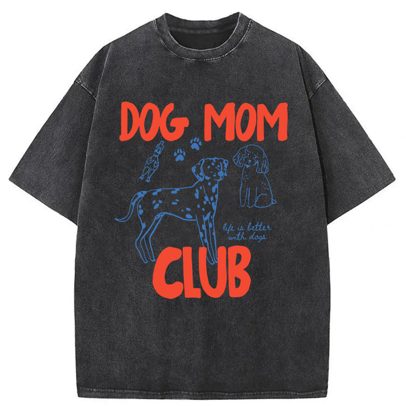 Dog Mom Club Washed Unisex Tee