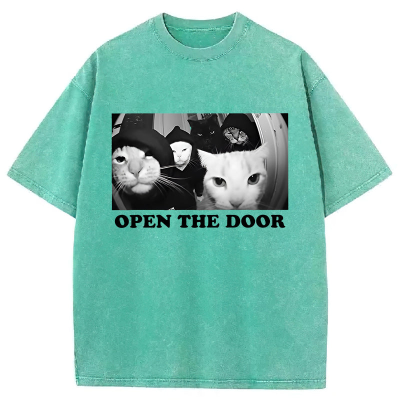Funny Cat Gang Vintage Washed Unisex Tee