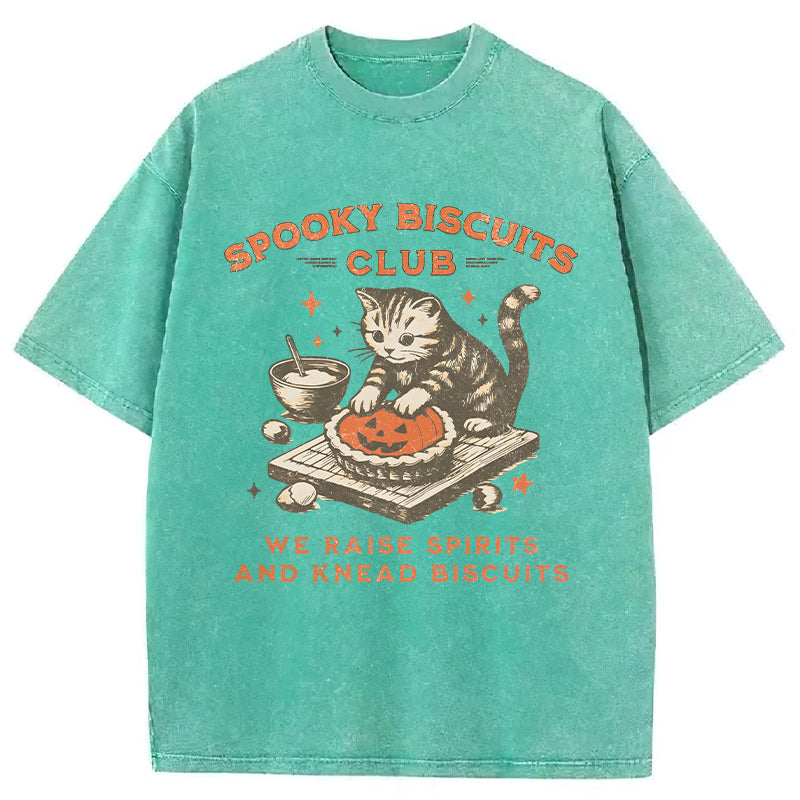 Halloween Cat Washed Unisex Tee