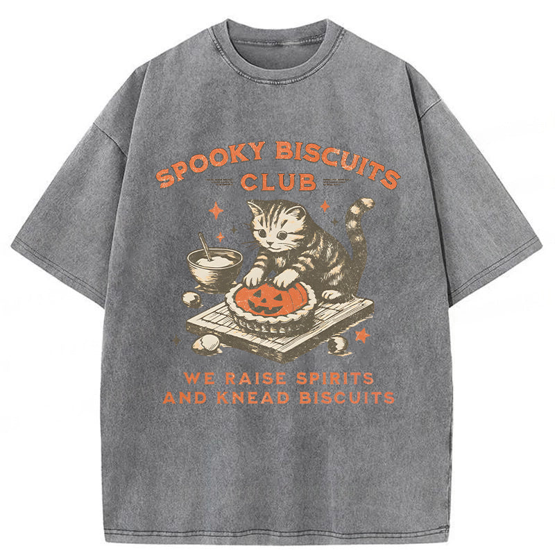 Halloween Cat Washed Unisex Tee