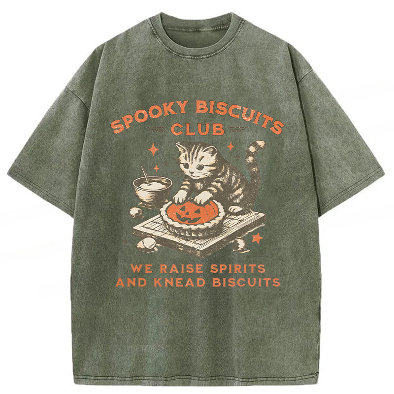 Halloween Cat Washed Unisex Tee