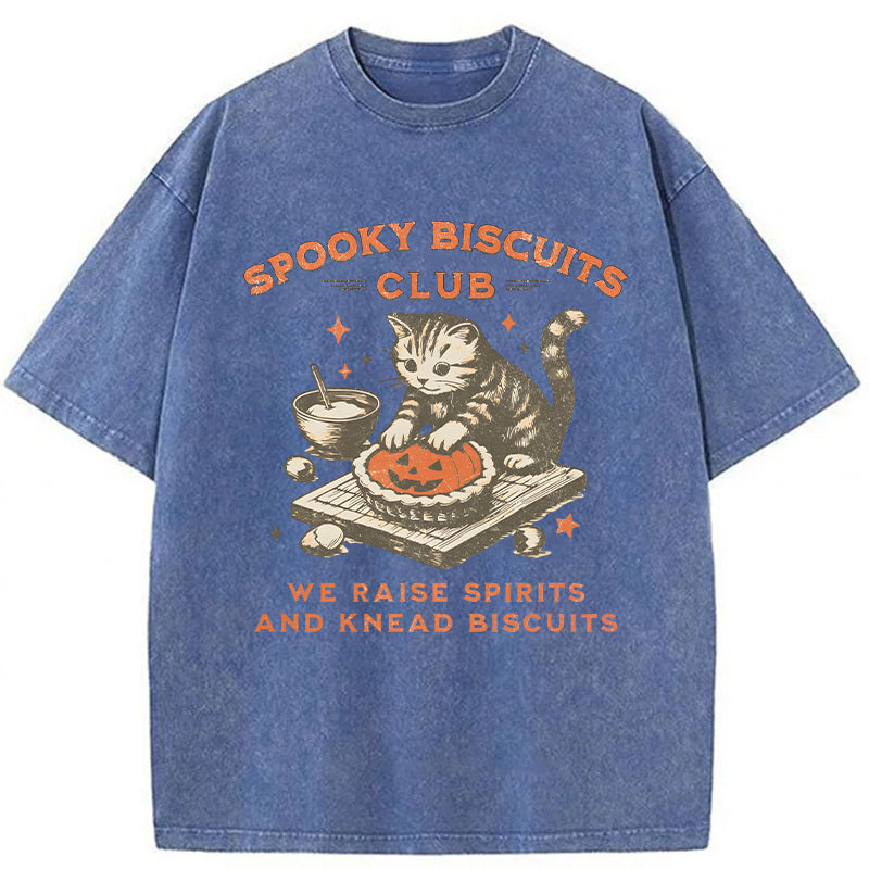 Halloween Cat Washed Unisex Tee