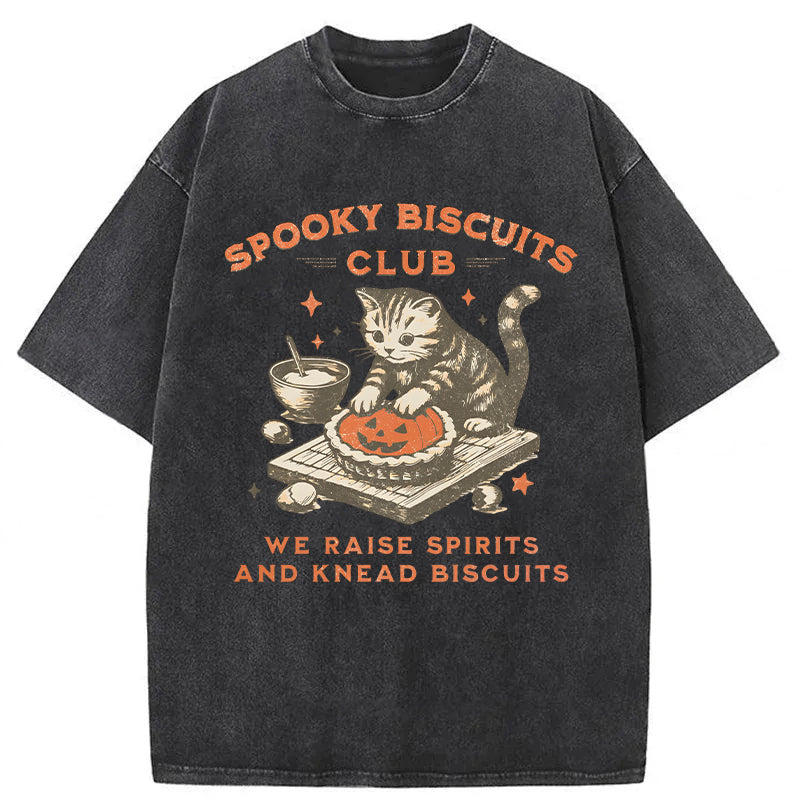 Halloween Cat Washed Unisex Tee