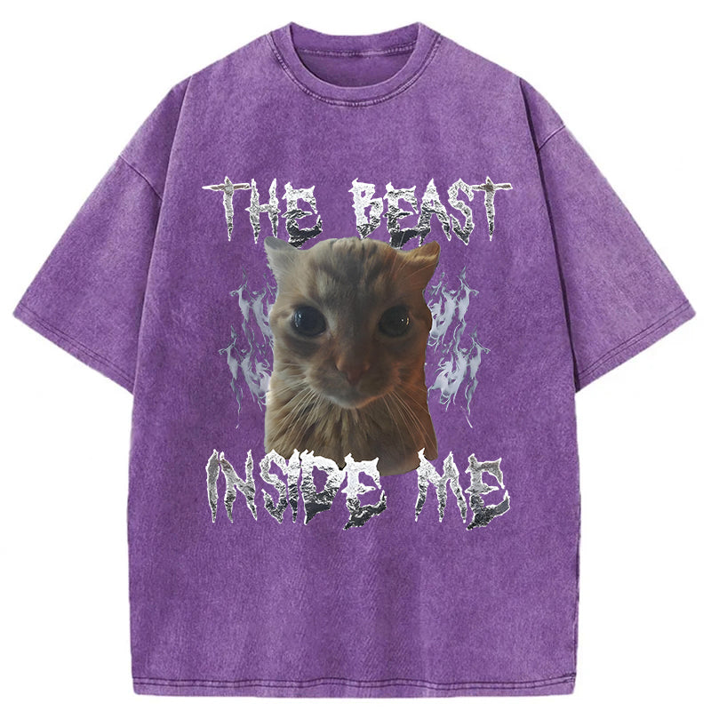 The Beast Inside Me Washed Unisex Tee