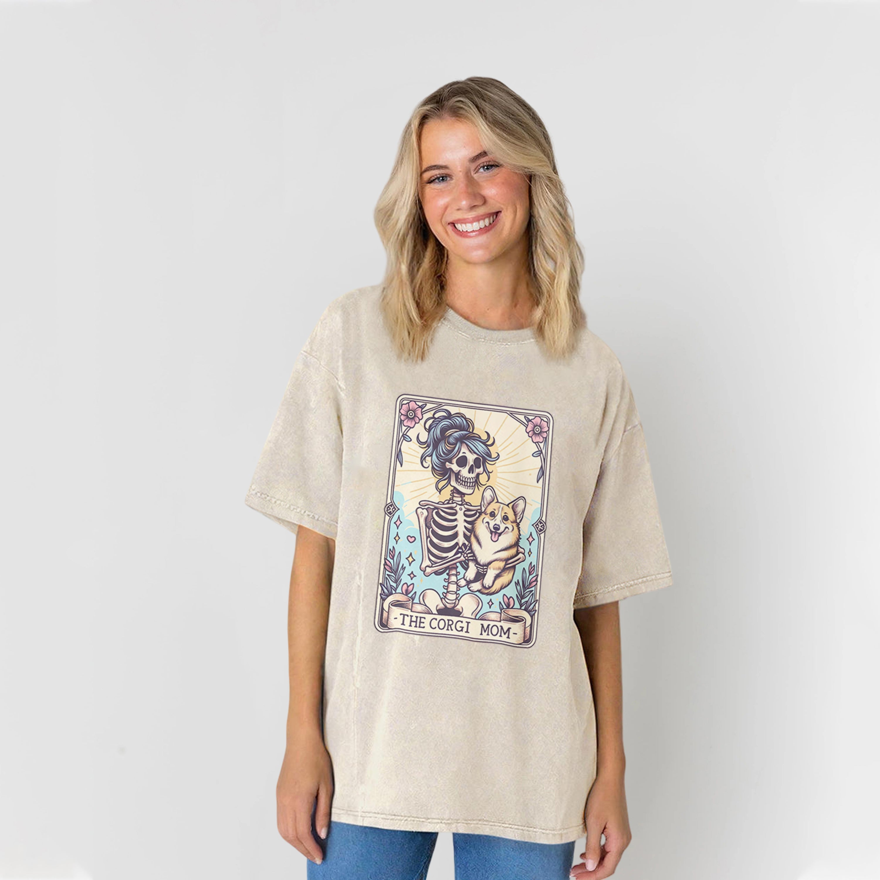 Corgi Washed Unisex Tee