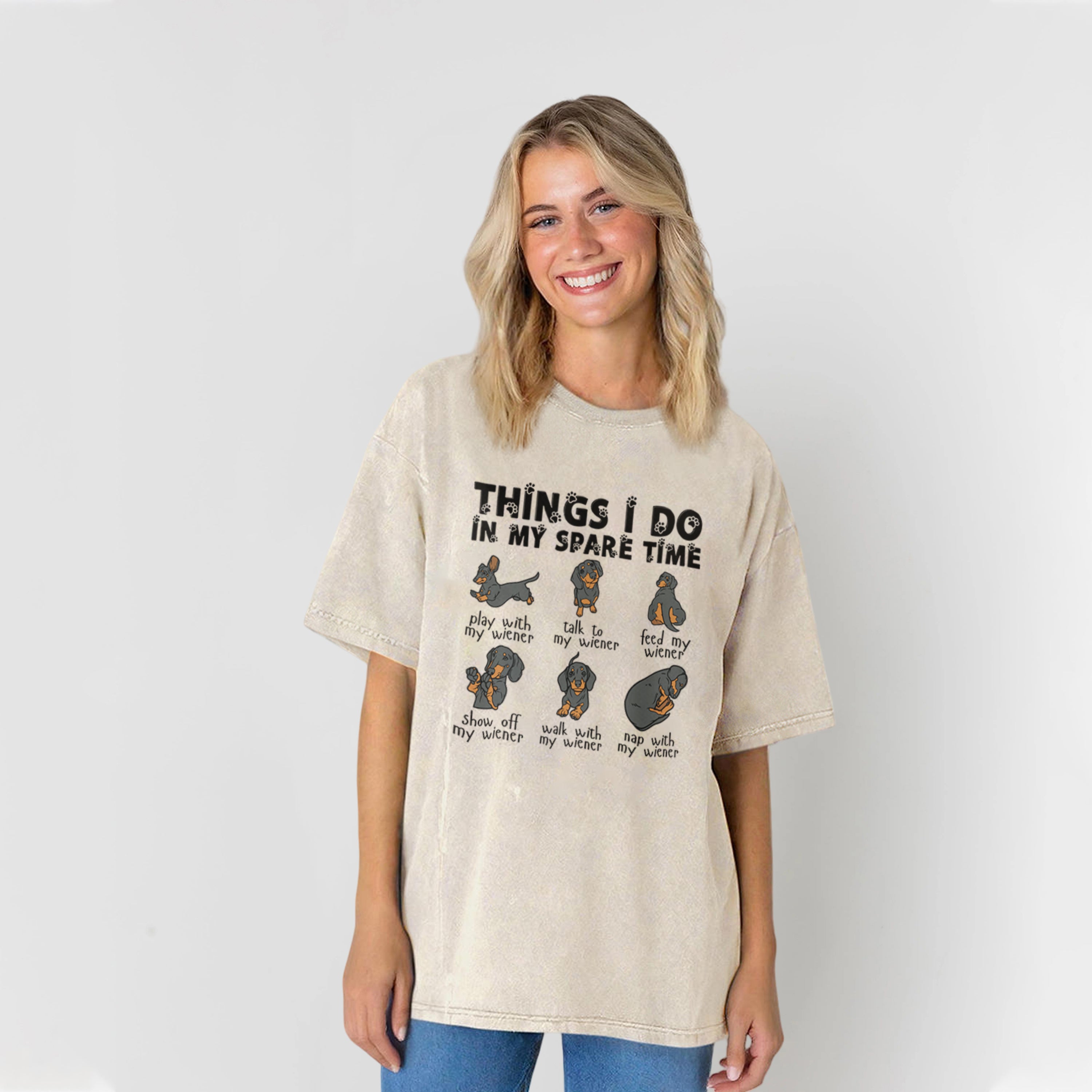 Things I Do In My Spare Time Washed Unisex Tee