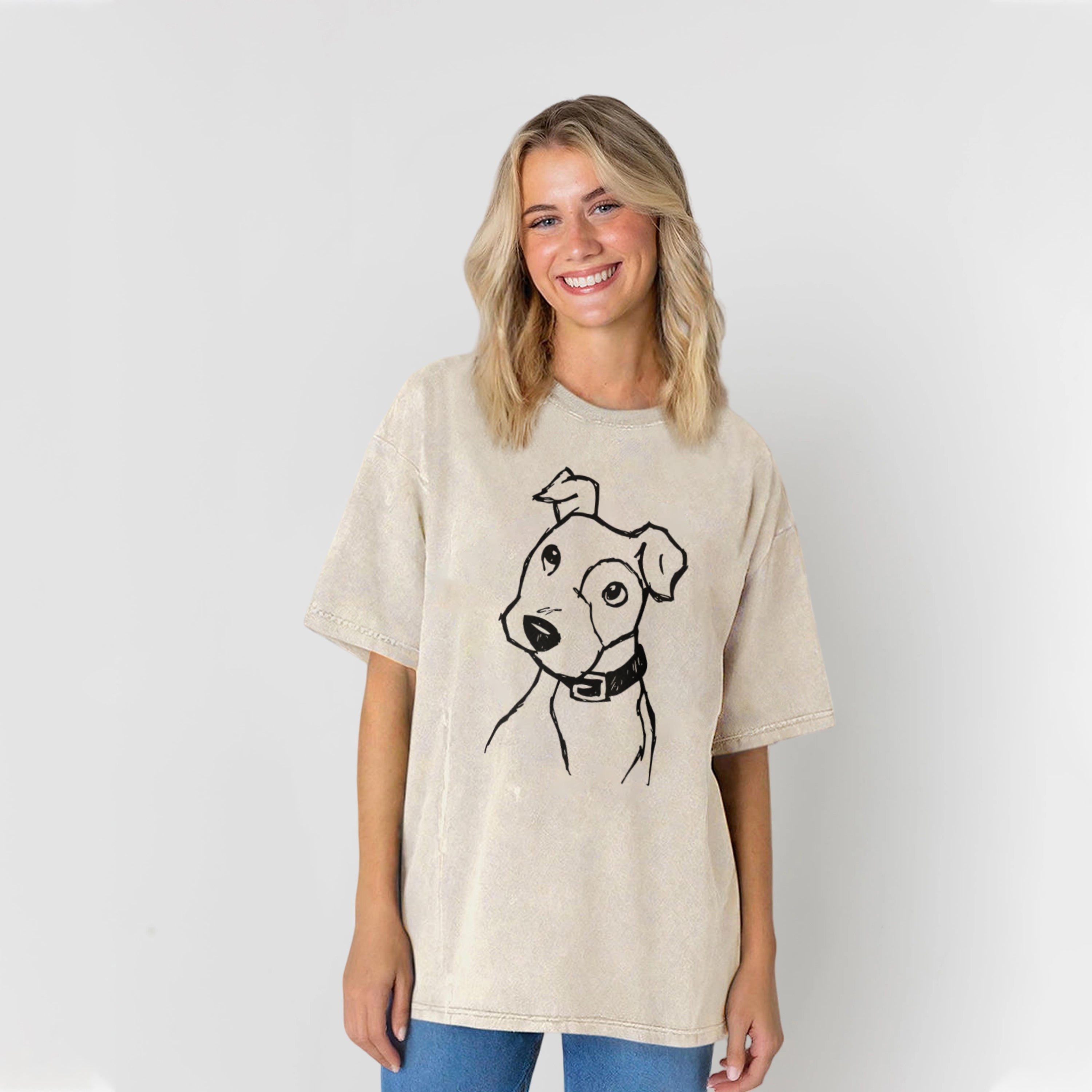 Bulldog Sketch Washed Unisex Tee