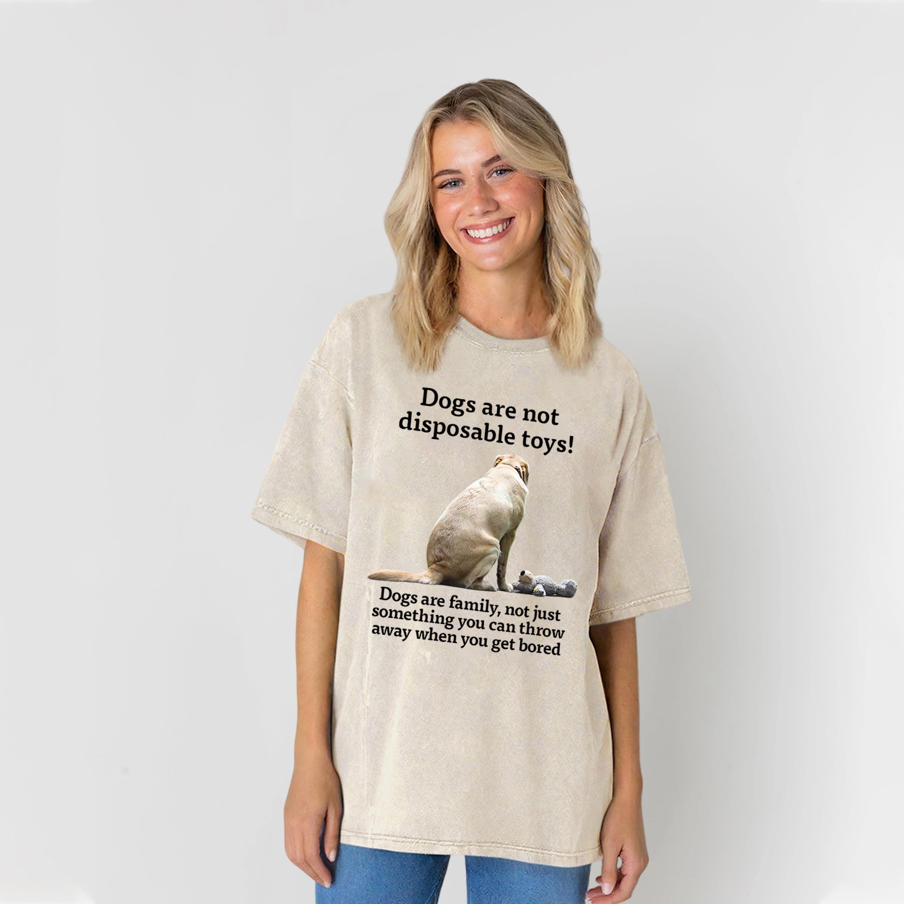 Dogs Are Family Washed Unisex Tee