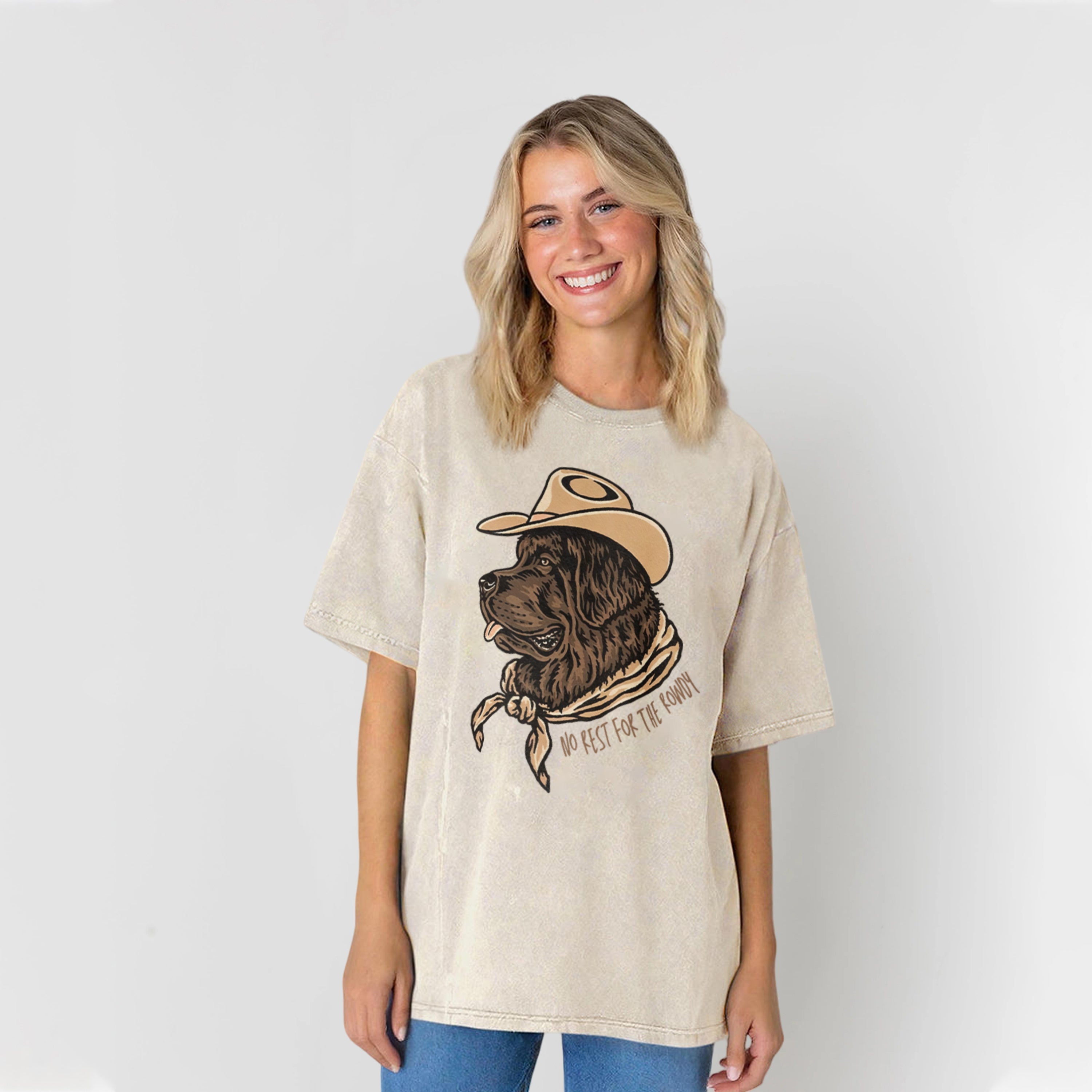 No Rest For The Rowdy Washed Unisex Tee