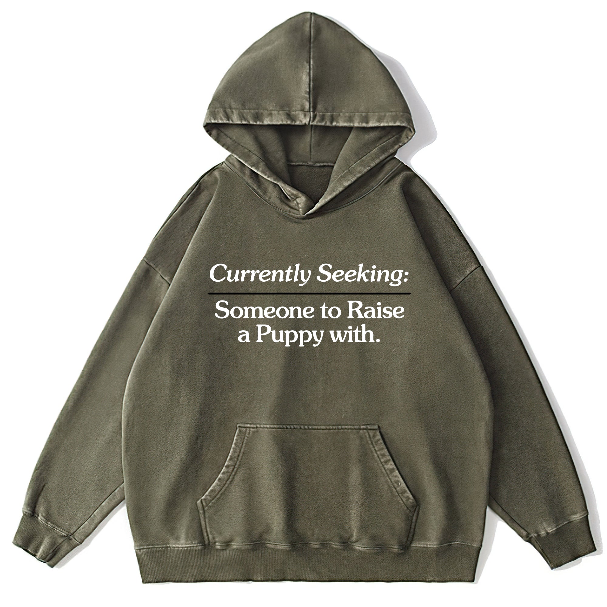 Currently Seeking Washed Unisex Hoodie