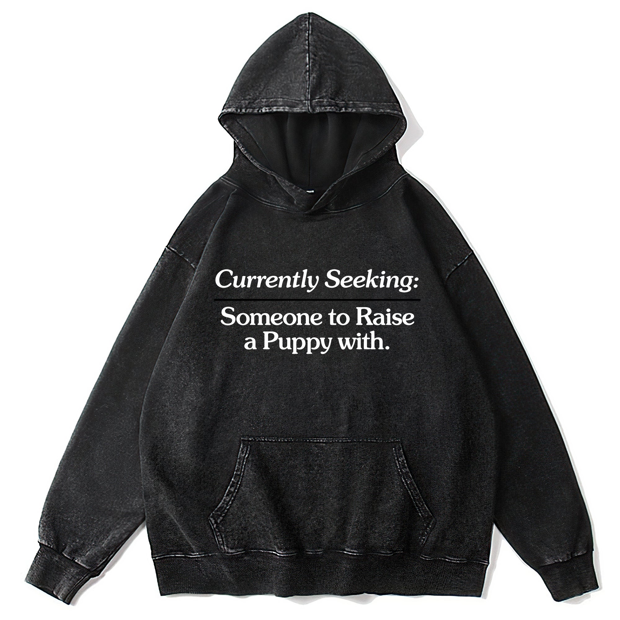 Currently Seeking Washed Unisex Hoodie