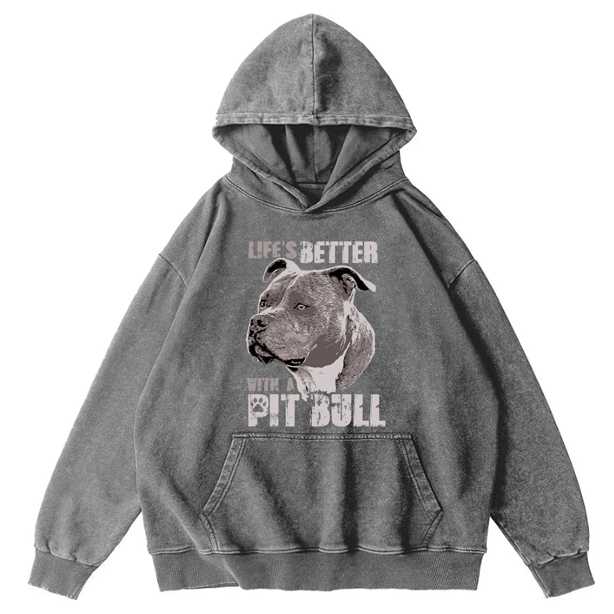 Life's Better With A Pit Bull Washed Unisex Hoodie