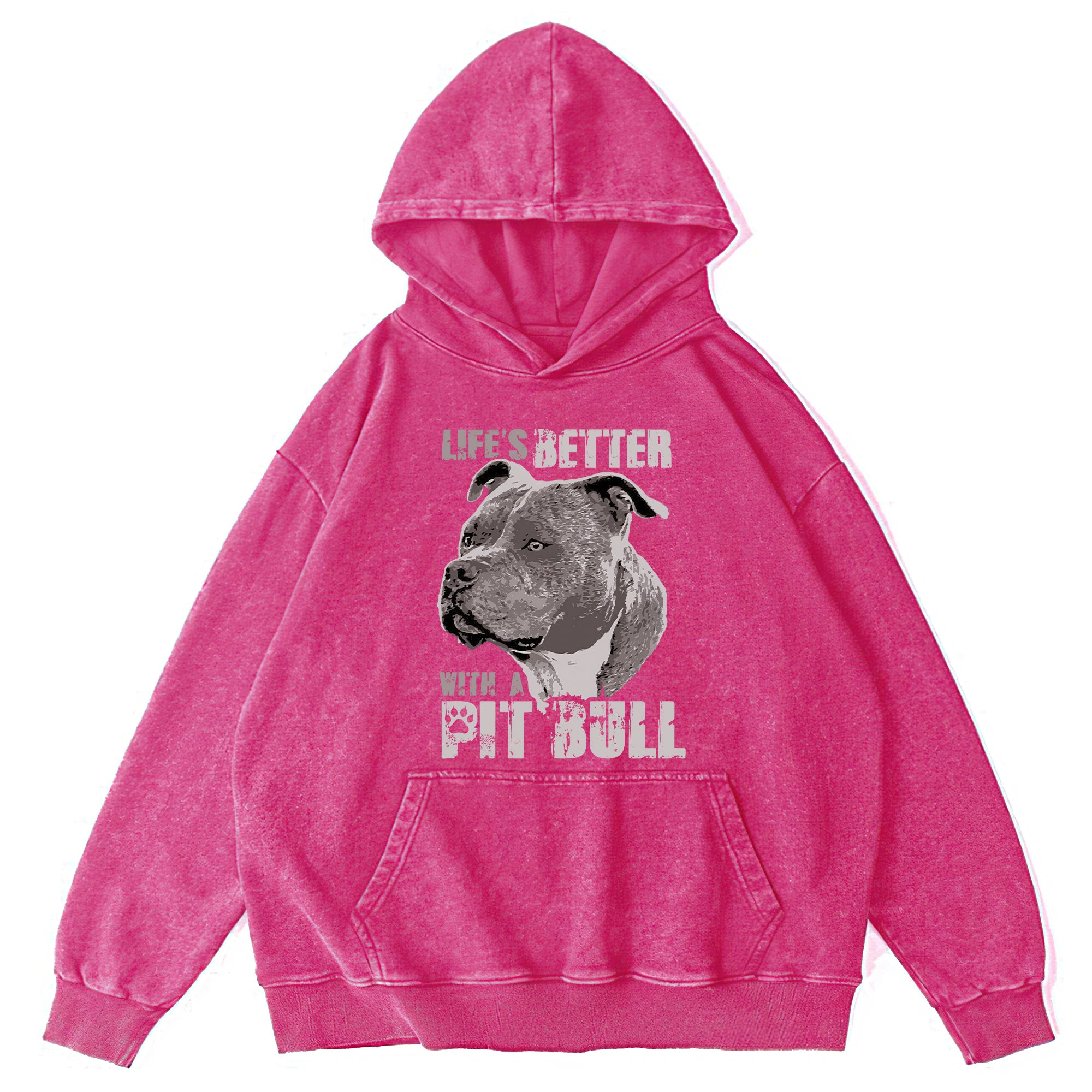 Life's Better With A Pit Bull Washed Unisex Hoodie