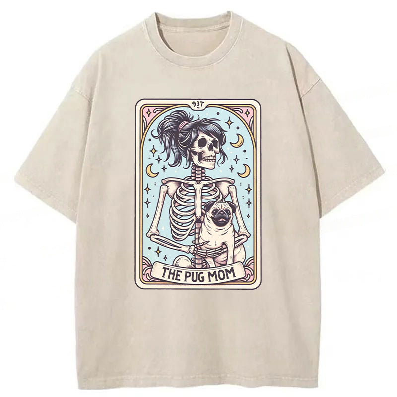 Pug Dog Washed Unisex Tee