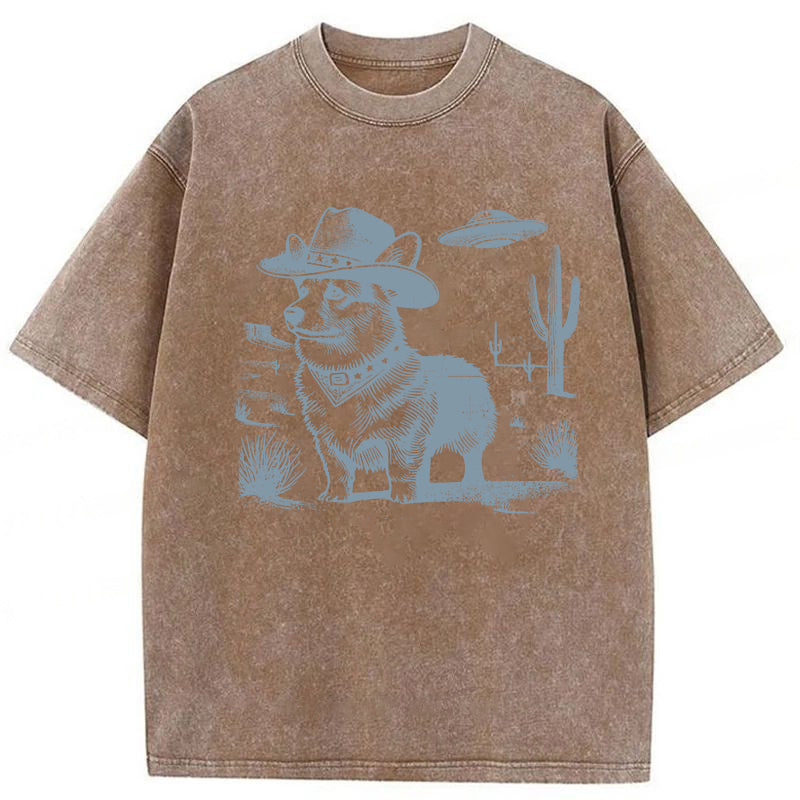 Corgi Washed Unisex Tee