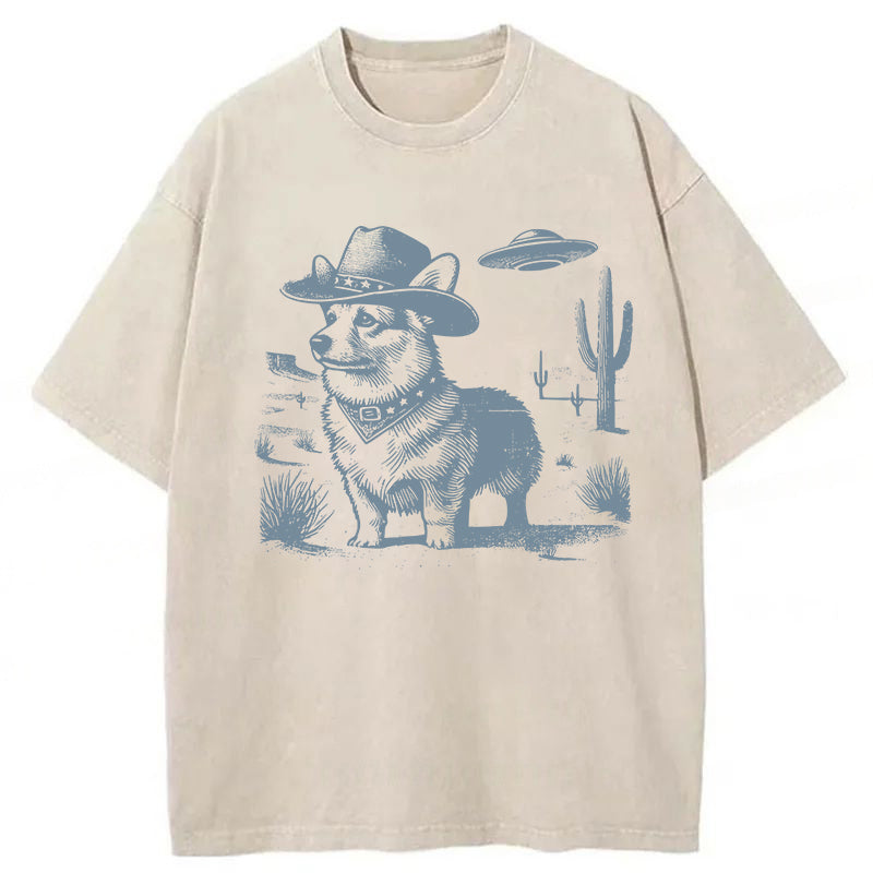 Corgi Washed Unisex Tee