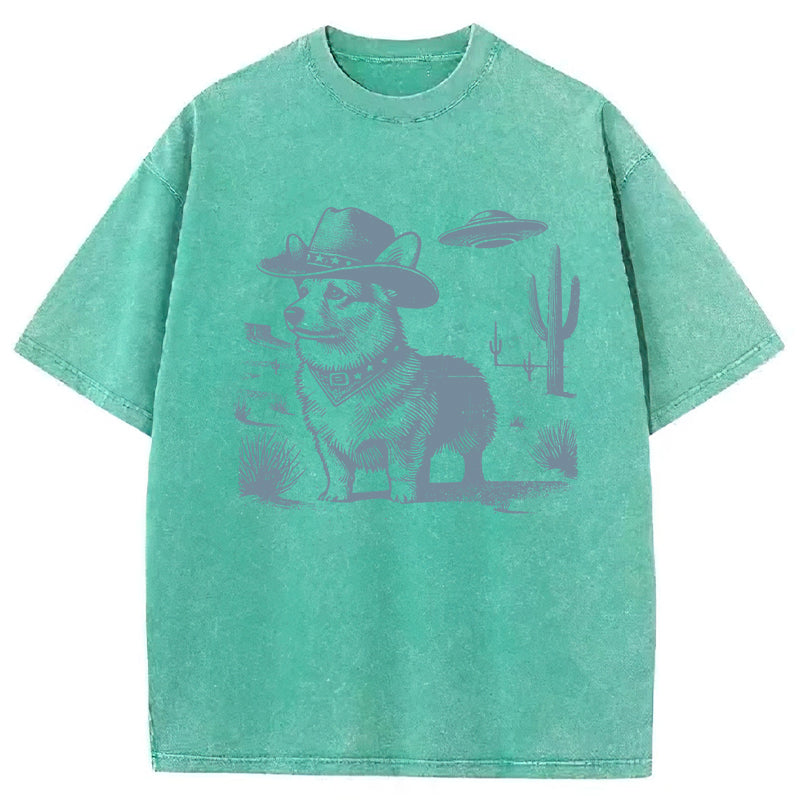 Corgi Washed Unisex Tee