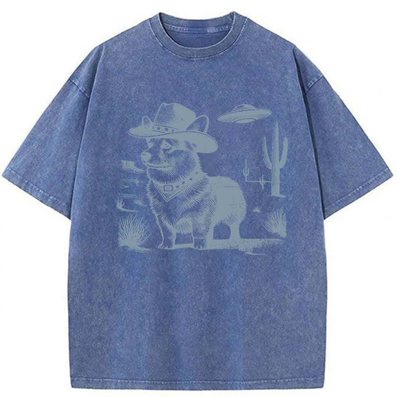 Corgi Washed Unisex Tee