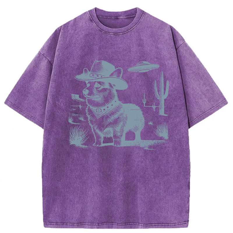 Corgi Washed Unisex Tee