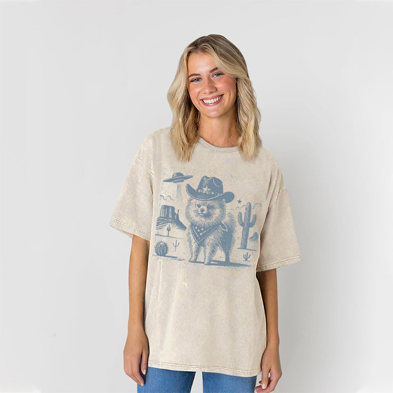Pomeranian Washed Unisex Tee
