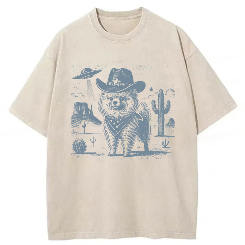 Pomeranian Washed Unisex Tee