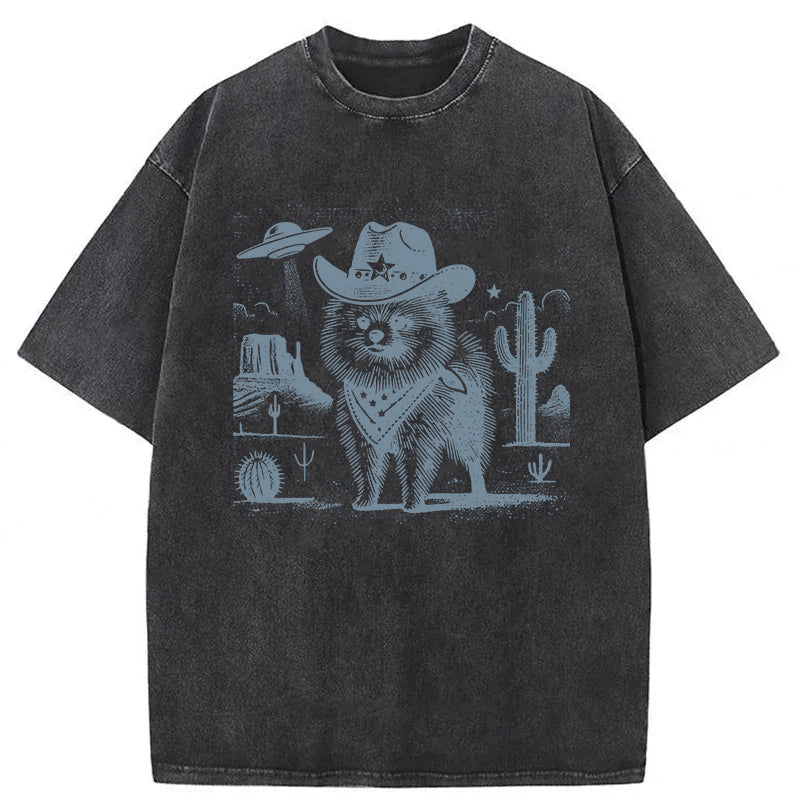 Pomeranian Washed Unisex Tee