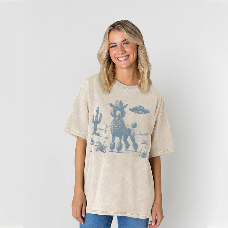 Poodle Washed Unisex Tee