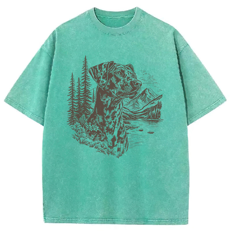 Catahoula Leopard Dog Washed Unisex Tee