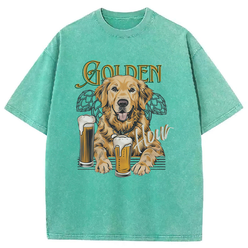 Funny Golden Hour Washed Unisex Tee