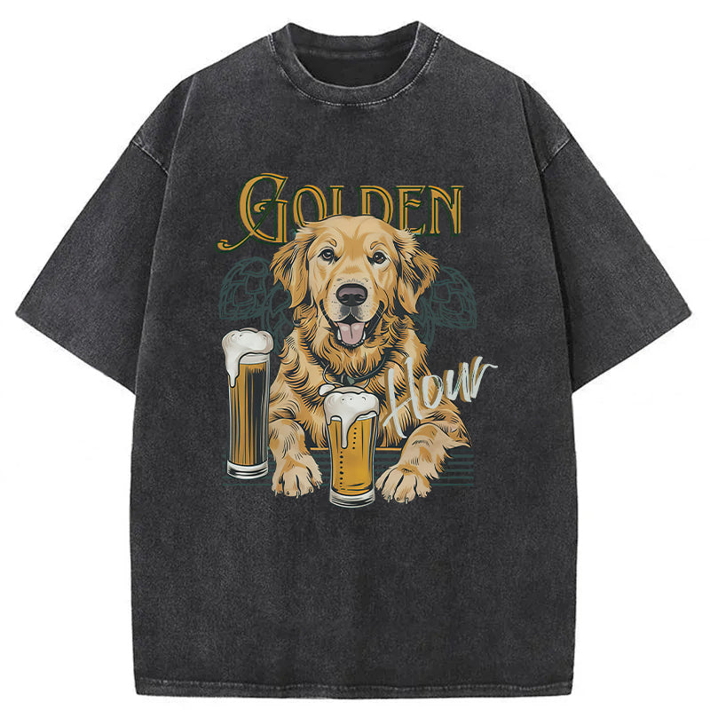 Funny Golden Hour Washed Unisex Tee