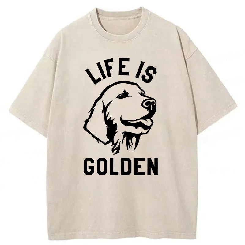 Life Is Golden Washed Unisex Tee