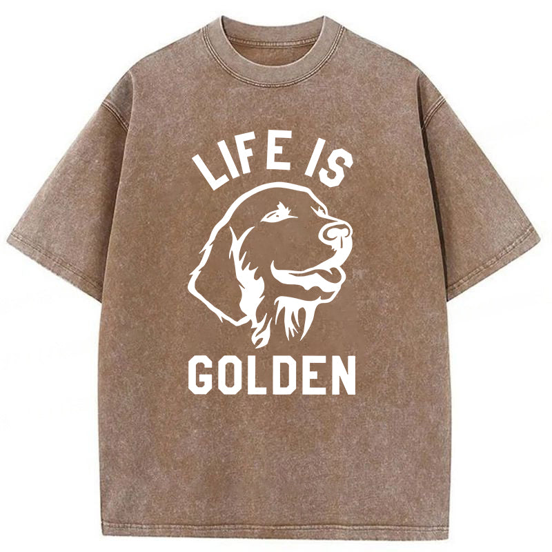 Life Is Golden Washed Unisex Tee