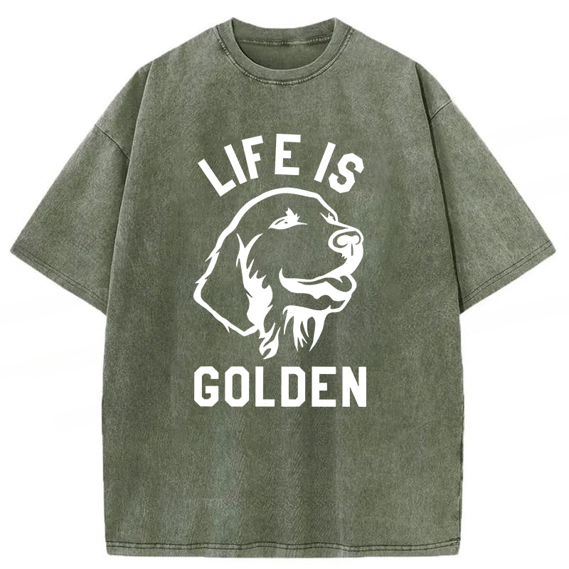 Life Is Golden Washed Unisex Tee