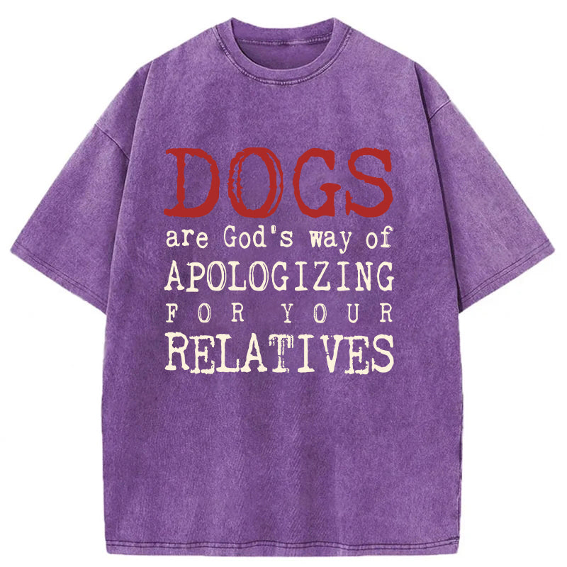 Dogs Are God's Way Washed Unisex Tee