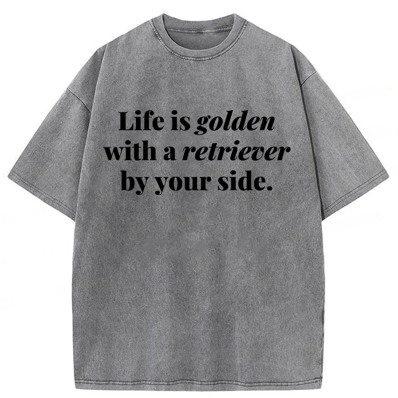 Life Is Golden Washed Unisex Tee