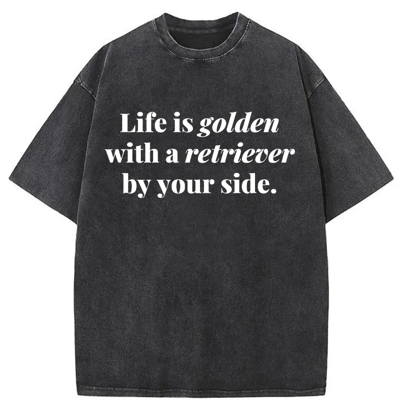 Life Is Golden Washed Unisex Tee
