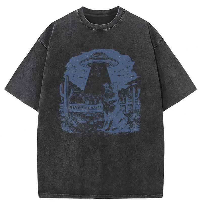 Border Collie Washed Unisex Tee