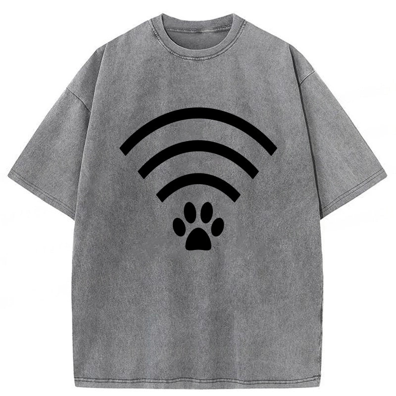 Paw Wifi Washed Unisex Tee