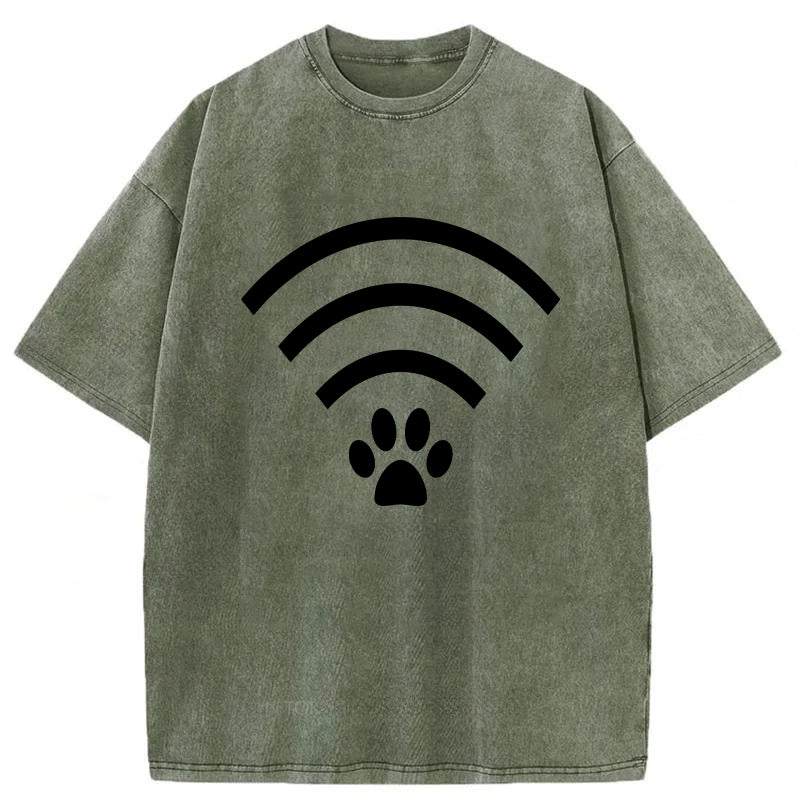 Paw Wifi Washed Unisex Tee
