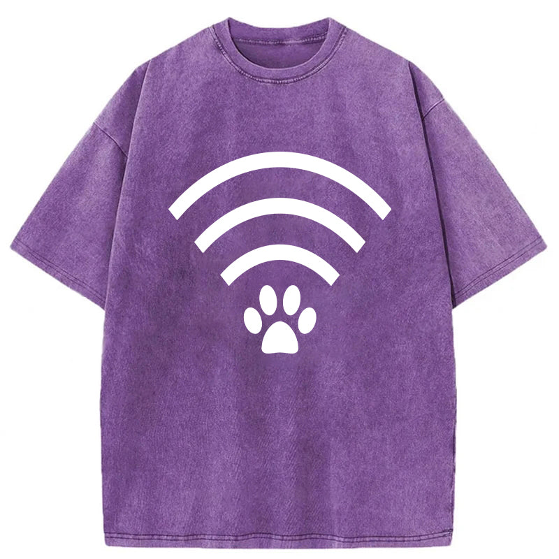 Paw Wifi Washed Unisex Tee