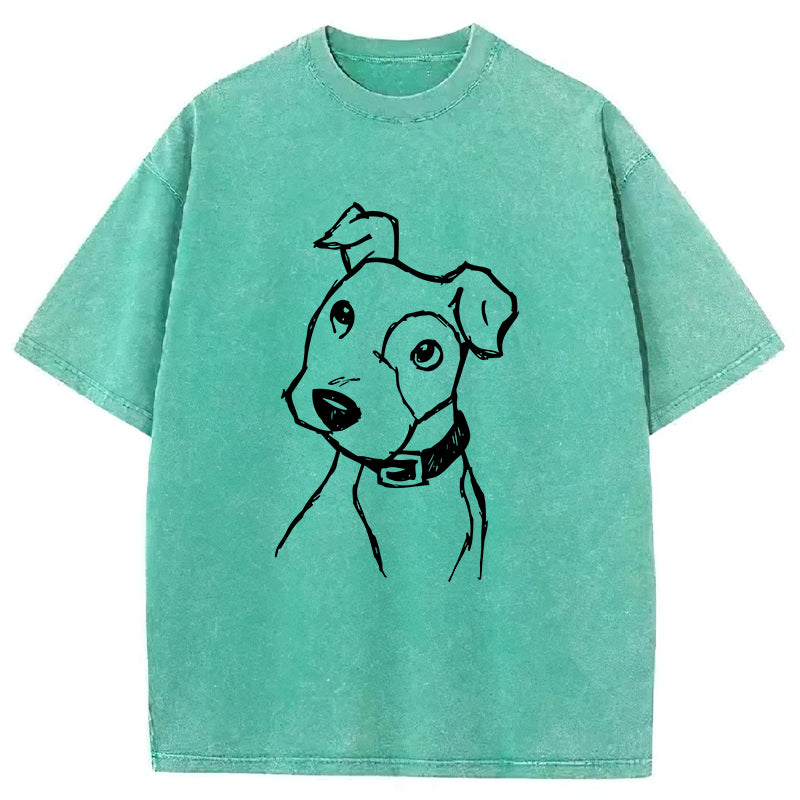 Bulldog Sketch Washed Unisex Tee